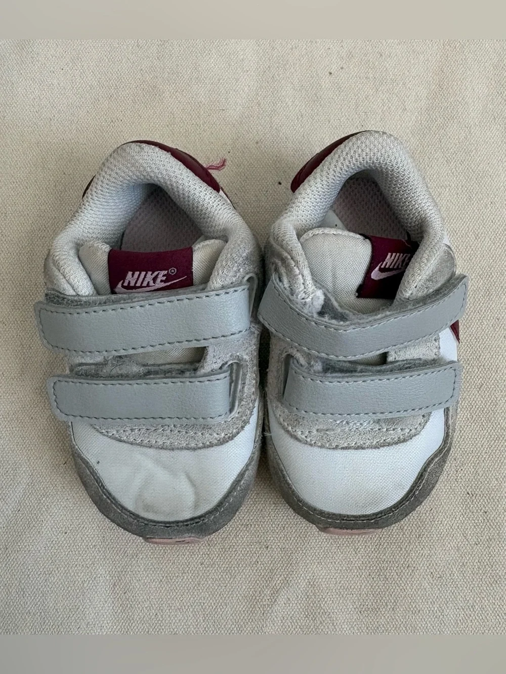 Nike Baby/Toddler Leather Sneakers  Colorblock White Gray Red Pink US 3C